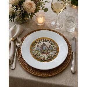 Restoration Hardware Appetizer Plates Classic French Wine & Cheese Theme